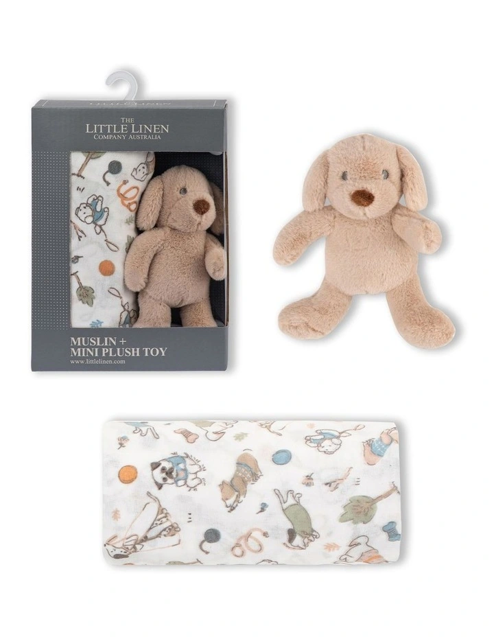 Barklife Dog Mini Plush Toy And Muslin