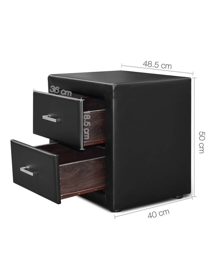 PVC Leather Bedside Table