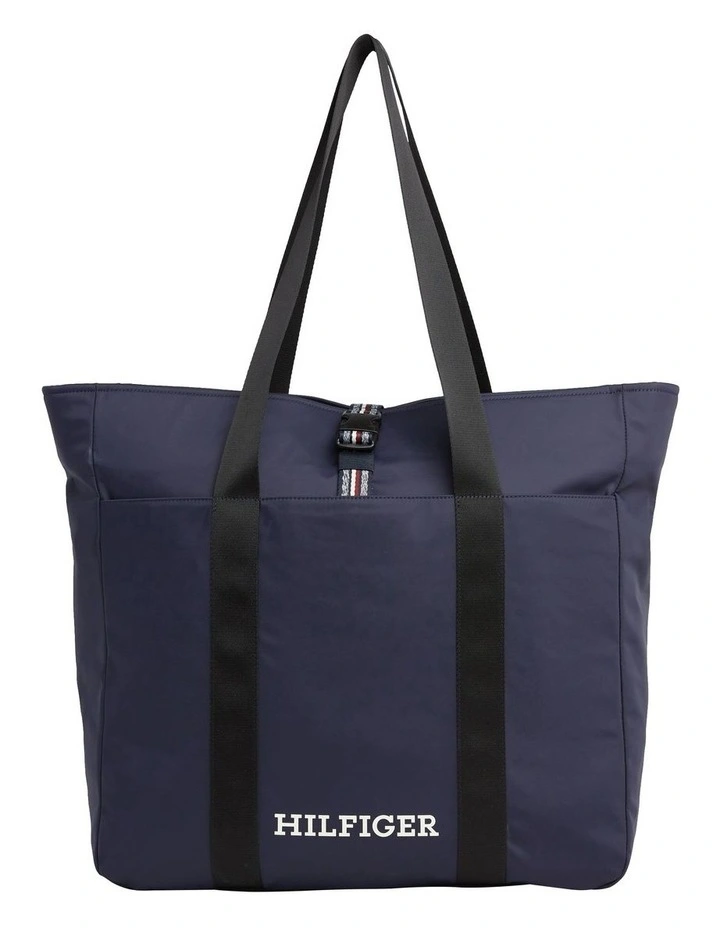 Logo Recycled Tote in Blue