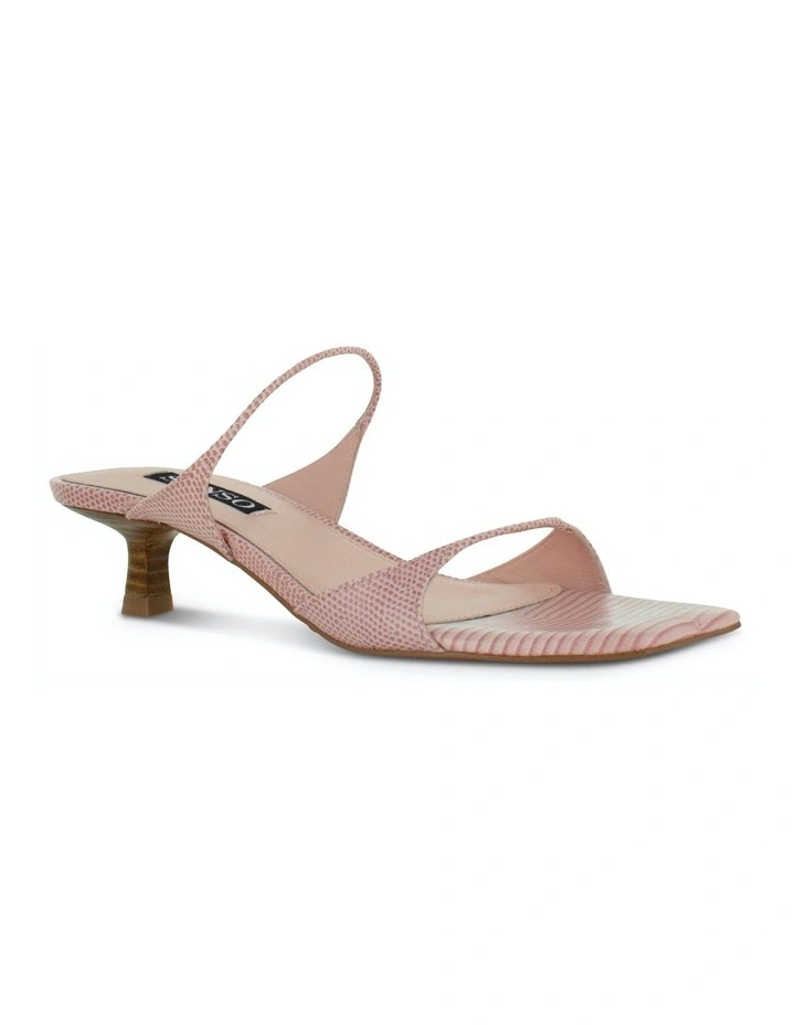 Taylah Heeled Mules in Pink