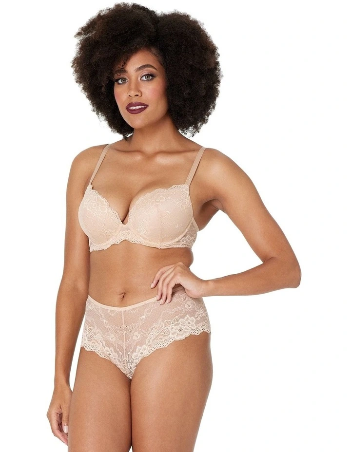 My Fit Lace Brazilian Brief in Frappe