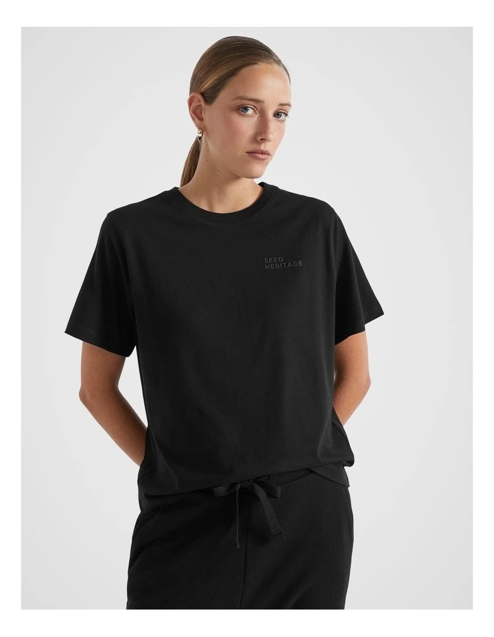 Heritage Logo Tee in Black