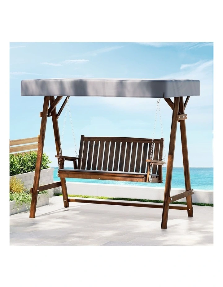 Garden Canopy Swing Chair in Charcoal