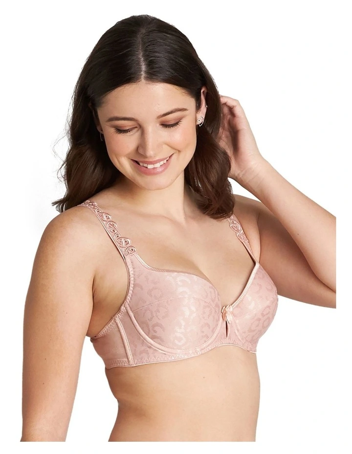 Damask Contour Bra in Latte