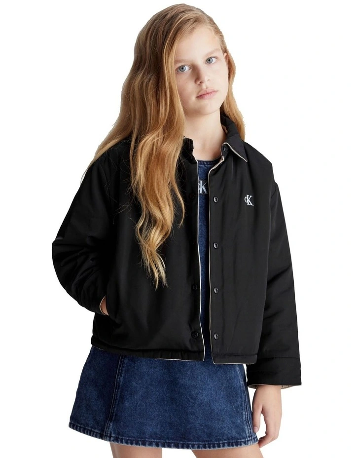 Reversible Skater Ripstop Jacket in Black