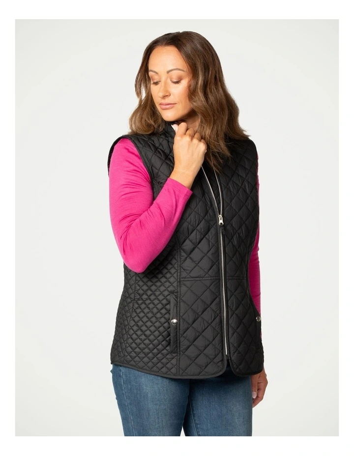 Jackson Quilted Vest in Black