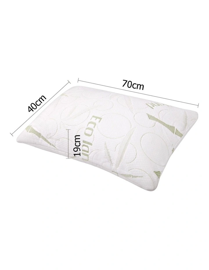 Set Of 2 Bamboo Pillow With Memory Foam