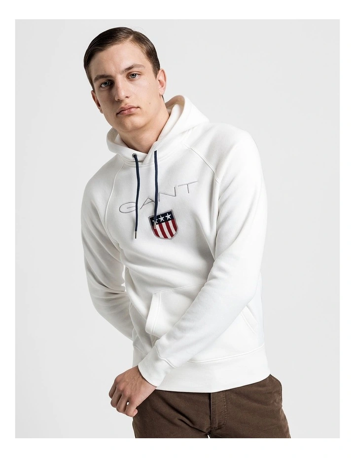 Shield Sweat Hoodie in White