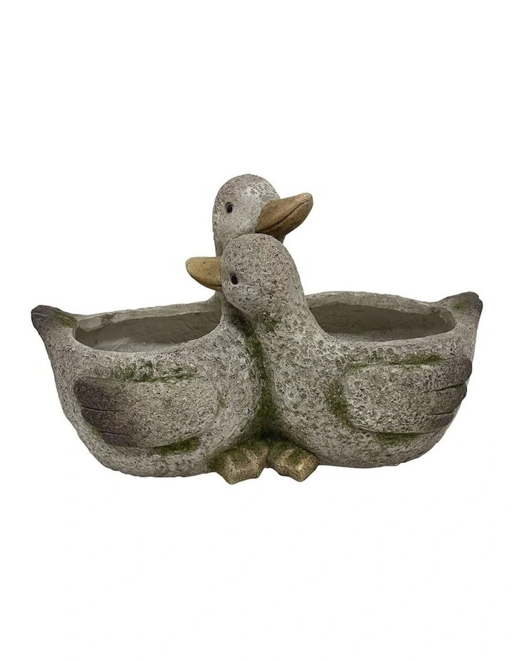 Animal Pot Cuddling Ducks Planter in Assorted