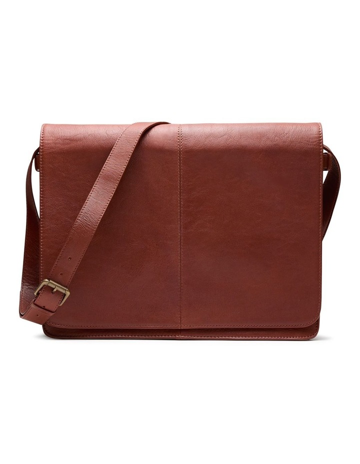 Hugo Leather Messenger Bag in Cognac