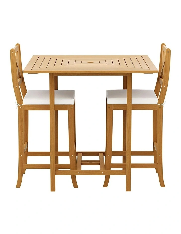 5-Piece Outdoor Bar Set in Brown