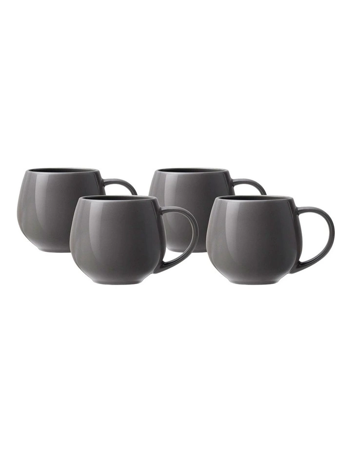 Gift Boxed Concorde Mug 475ml Set of 4 in Charcoal
