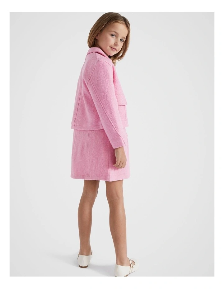 Boucle Jacket in Candy Pink