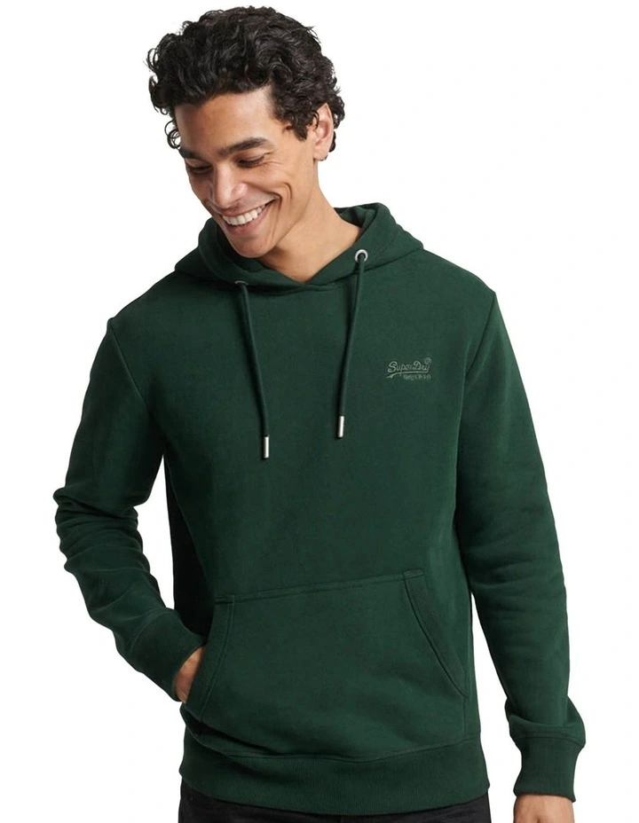 Essential Logo Hoodie in Forest Green