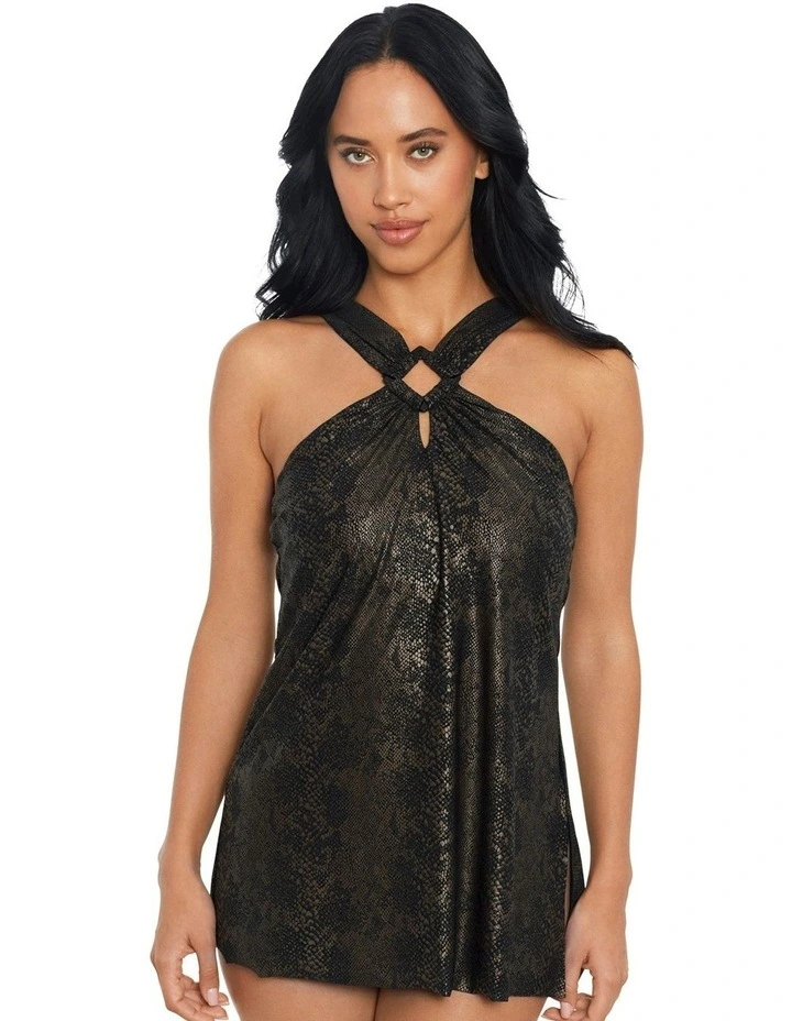 Xantu Beverly 2-in-1 Short Convertible Swimdress in Black