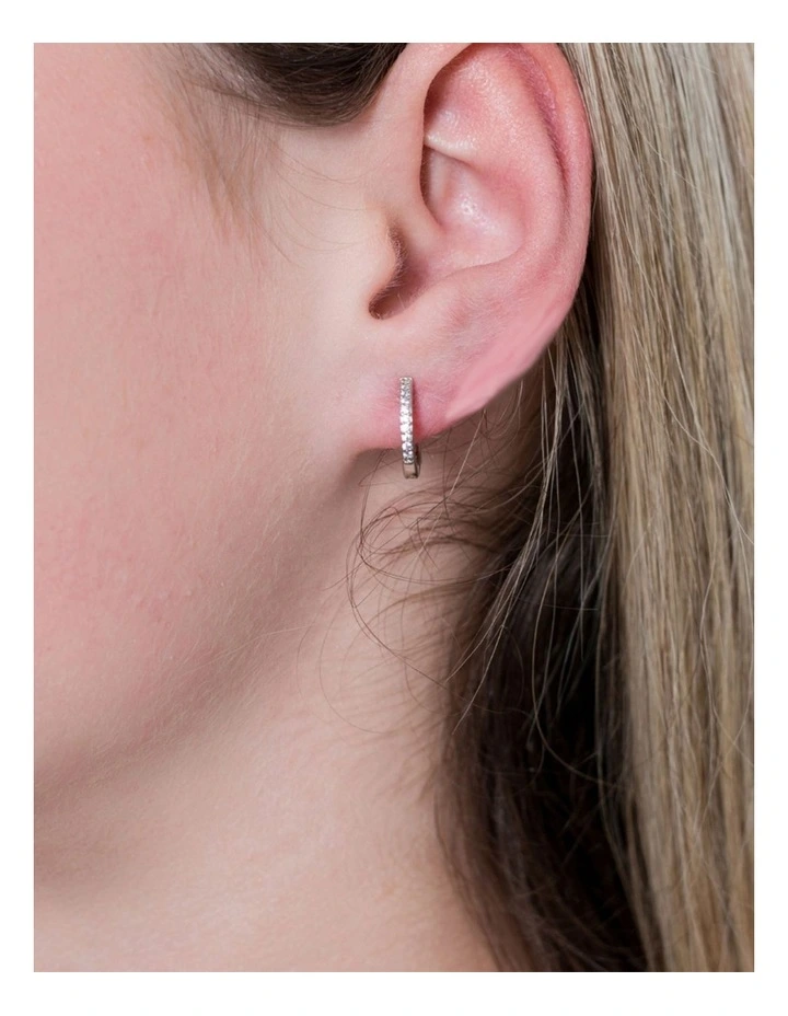 Shine Hoop Earrings in Silver