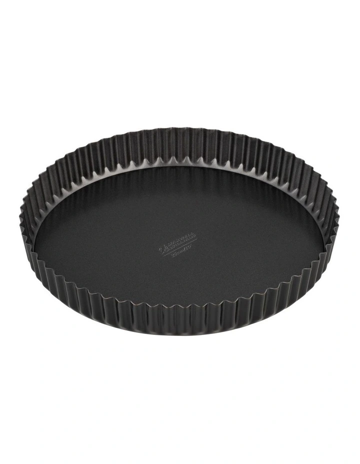 BakerMaker Non-Stick Loose Base Round Tart/Quiche Pan 25cm in Black