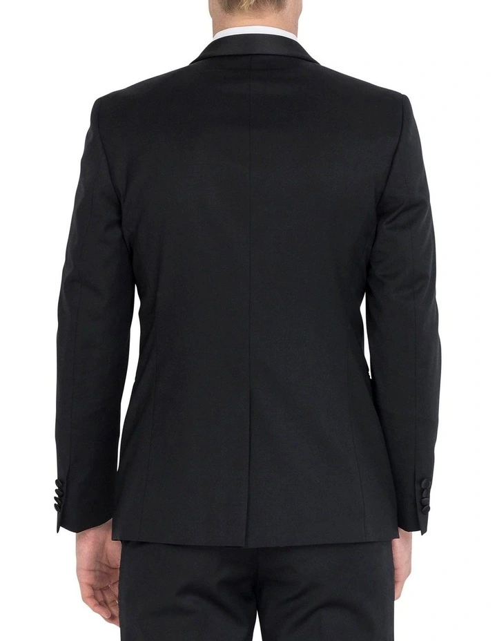 Tailored Tuxedo Jacket Short in Black