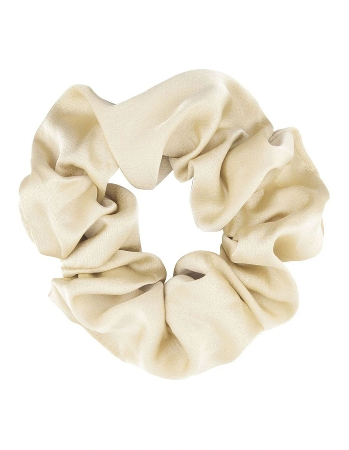Satin Scrunchie in Beige