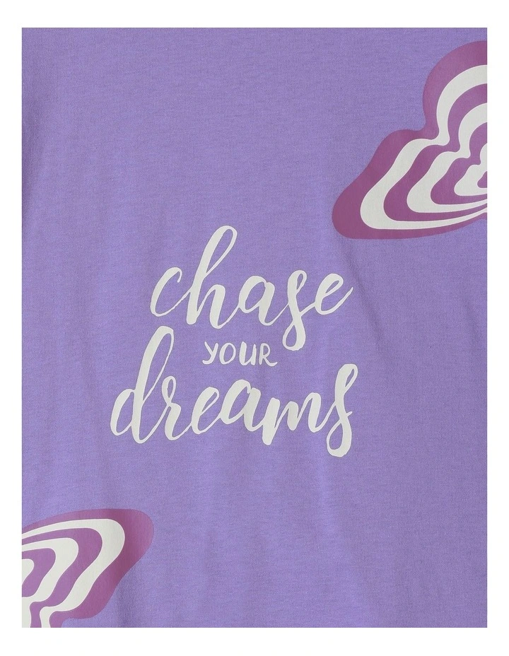 Essential Chase Your Dream Pyjama Set in Purple