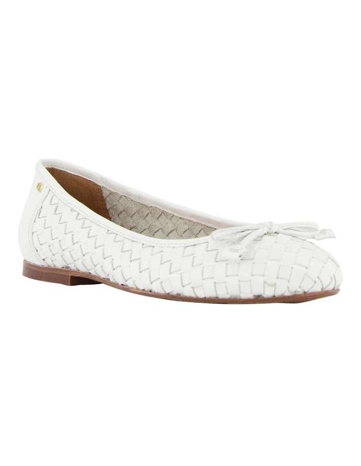 Hartleys Ballet Flat in White