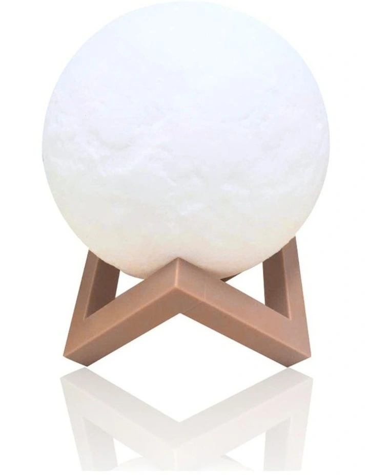 3D Magical LED Moon Lamp 18cm Diameter in White