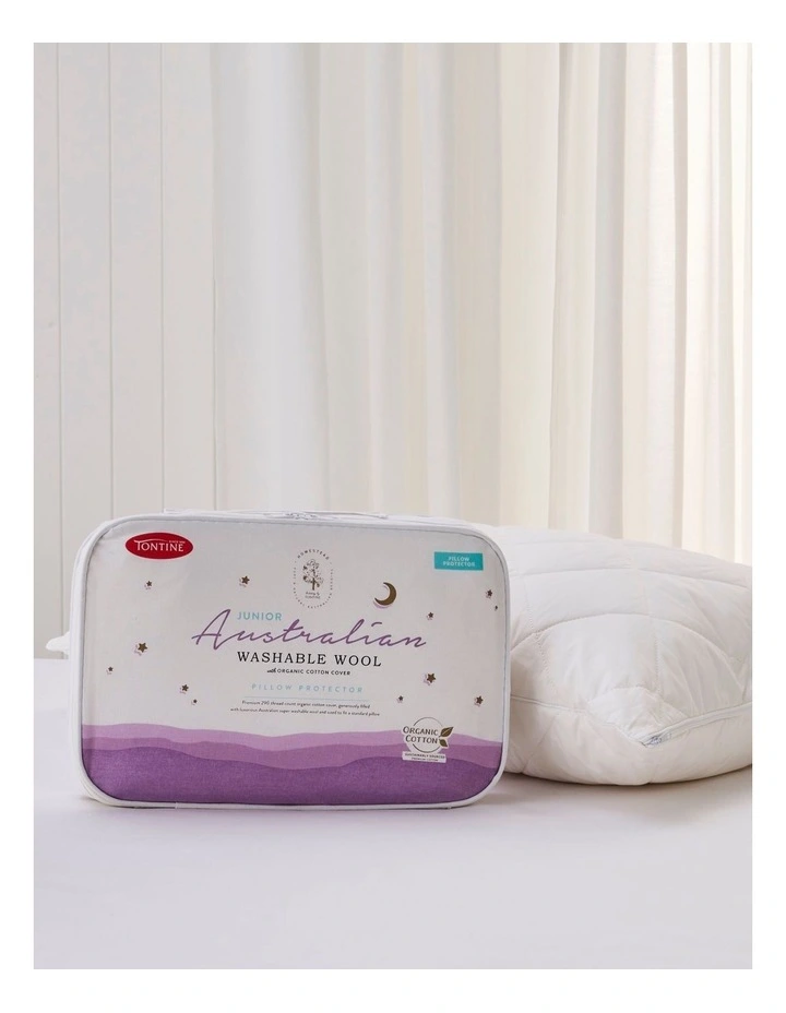 Homestead Junior Australian Washable Wool Pillow Protector White