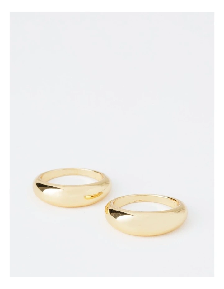Dome Ring 2pk in Gold