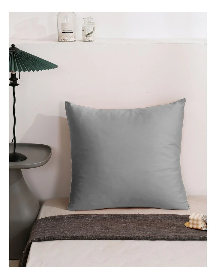 Bamboo Cotton Blend Sateen Euro Pillowcase in Dove Grey