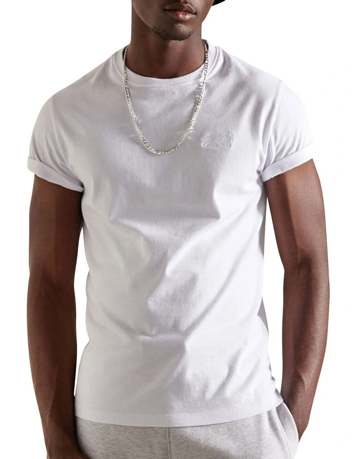 Vintage Logo Embroidery T-Shirt in White