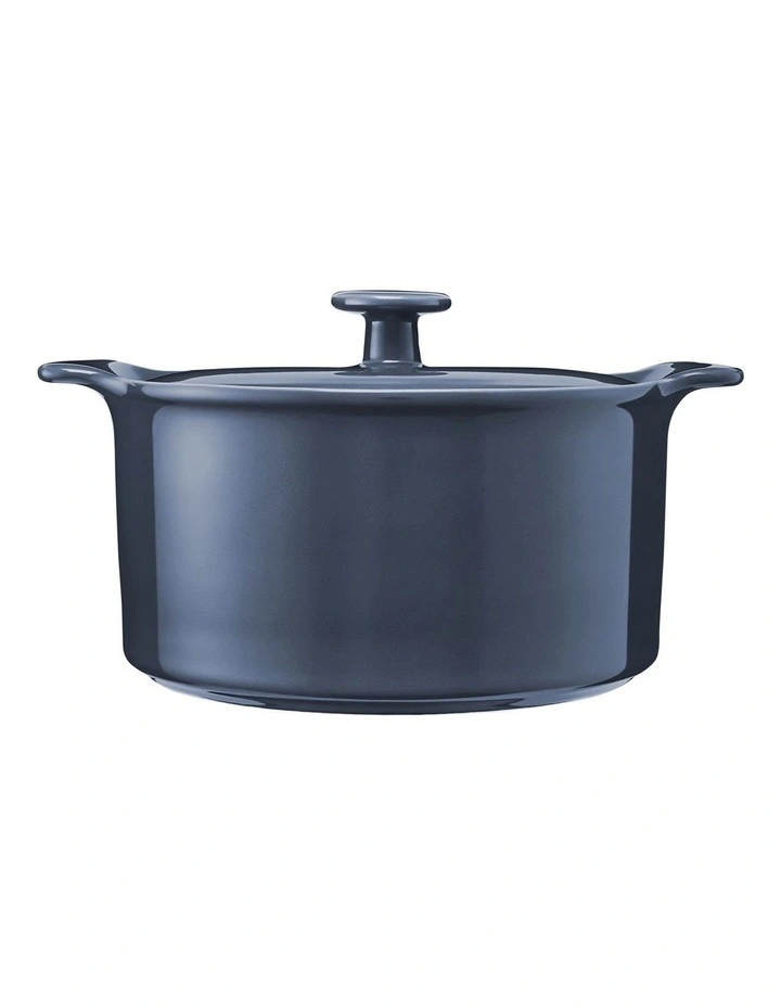 Indulgence Round Casserole 1.3L Gift Boxed in Slate Blue