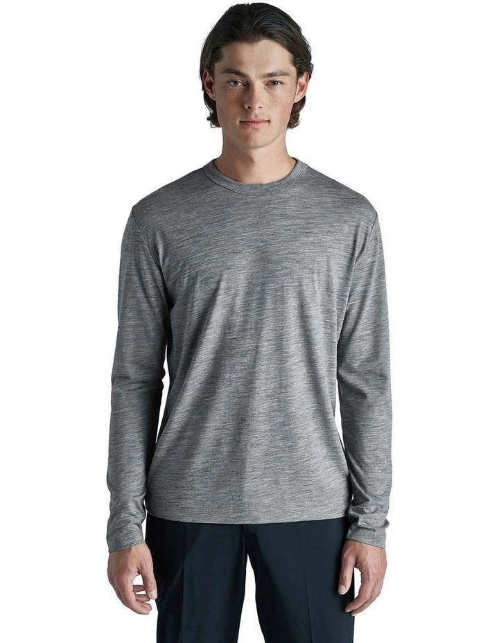Merino Long Sleeve Tee in Grey