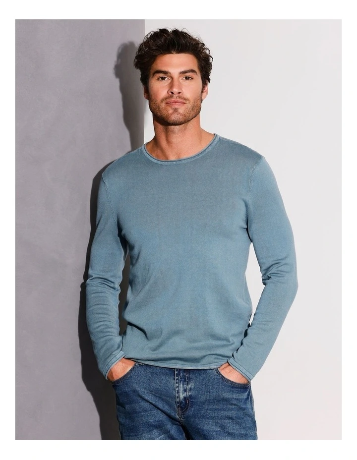 Cole Crew Pullover in Steel