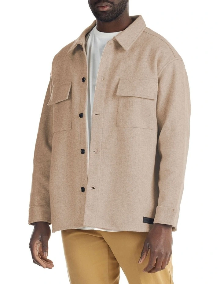 Durant Shacket in Beige
