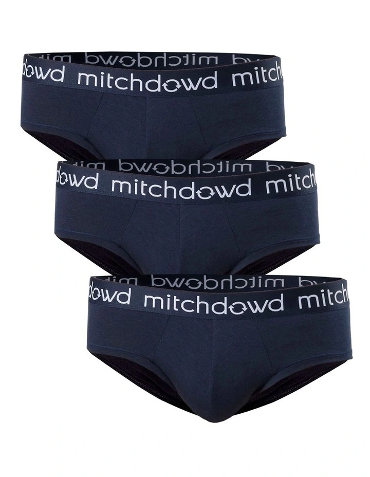 Bamboo Briefs 3 Pack in Navy