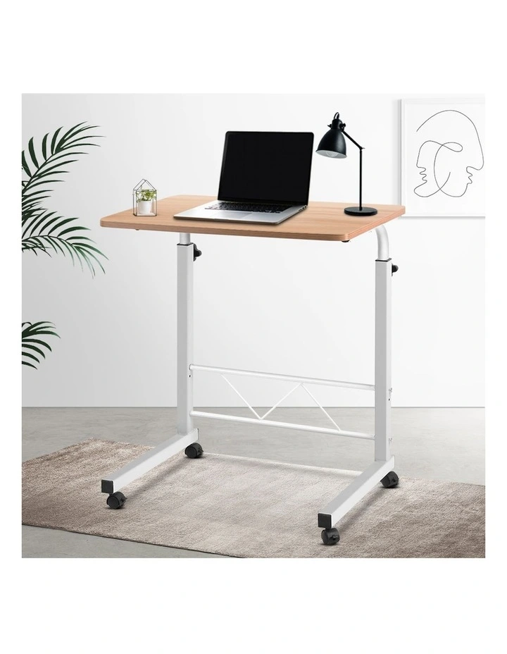 Artiss Laptop Desk Table Adjustable 60CM in Light Wood
