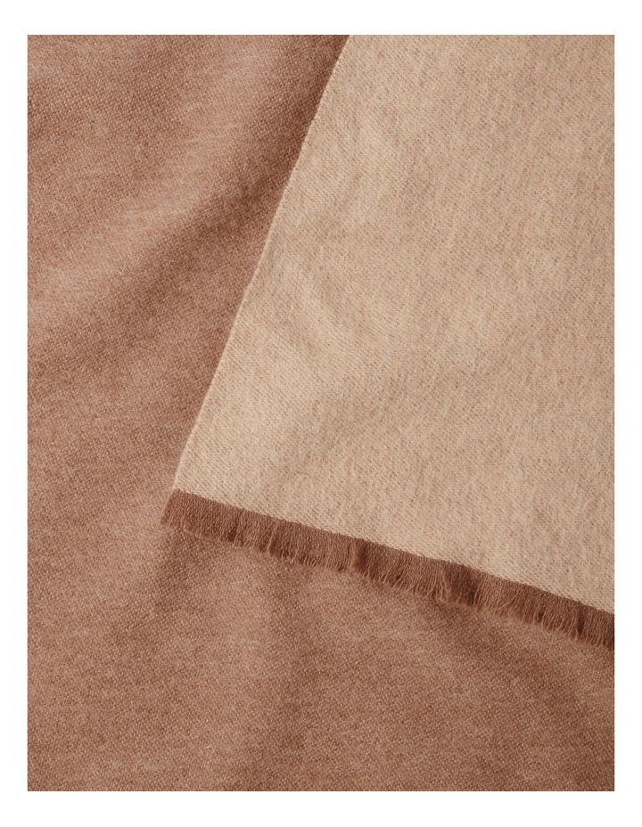 Esme Two Tone Premium Wool Scarf in Camel
