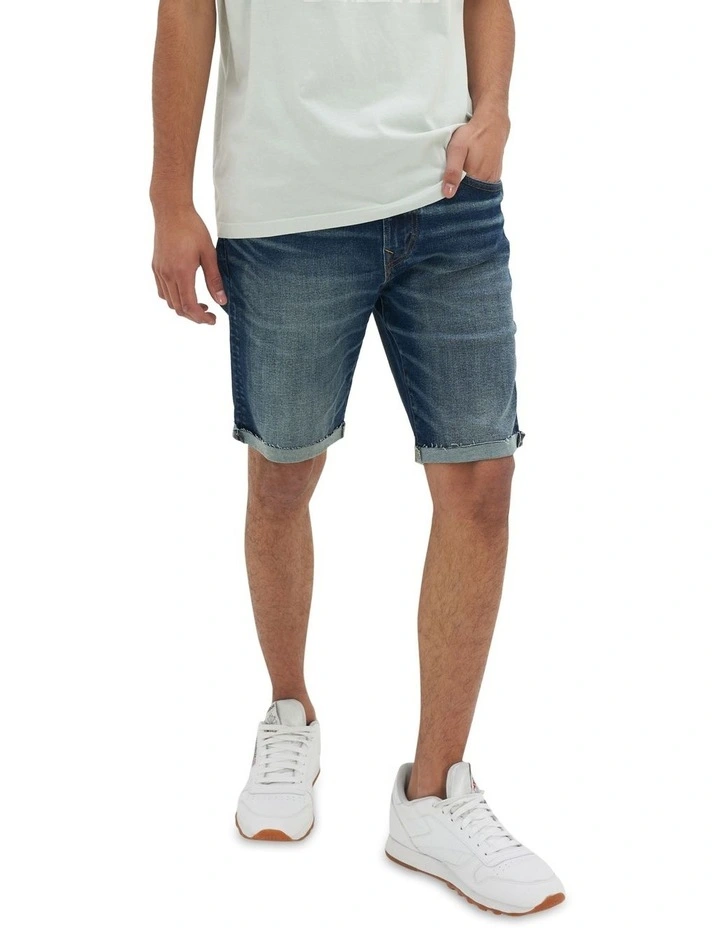 AirFlex Denim Short in Medium Indigo Wash
