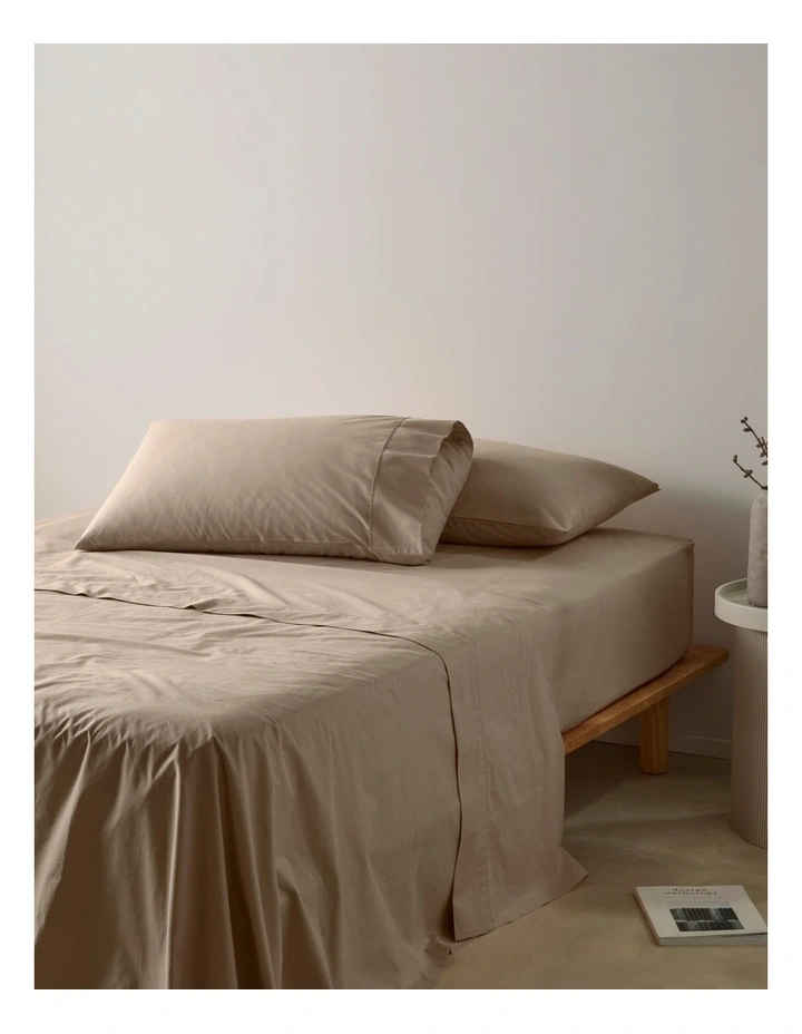 300TC Australian Superfine Cotton Sheet Set in Sand