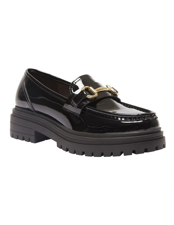 Kalista Flat Loafers In Black Patent Leather