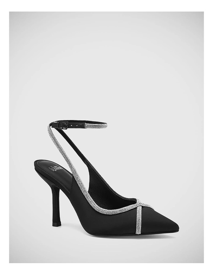 Heir Recycled Satin Heel in Black