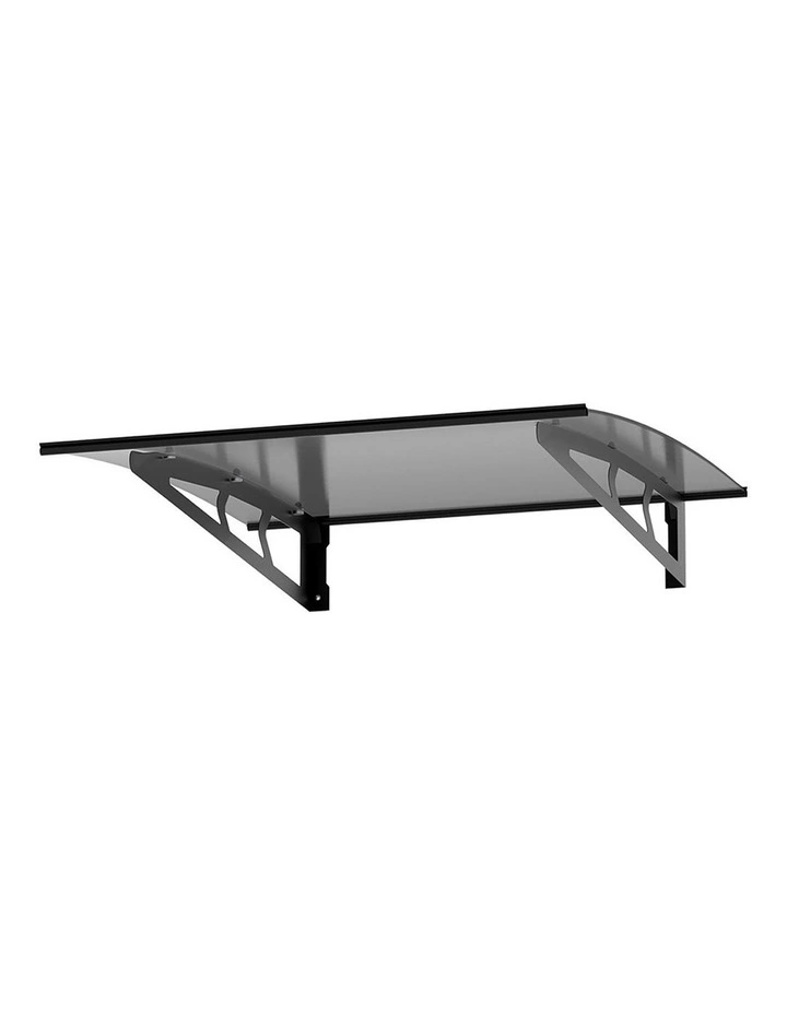 Solid Sheet Metal Frame Window Door Awning Canopy 1mx1m in Grey