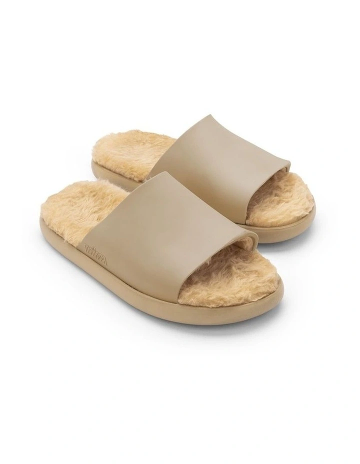 Melissa Fluffy Slide in Beige