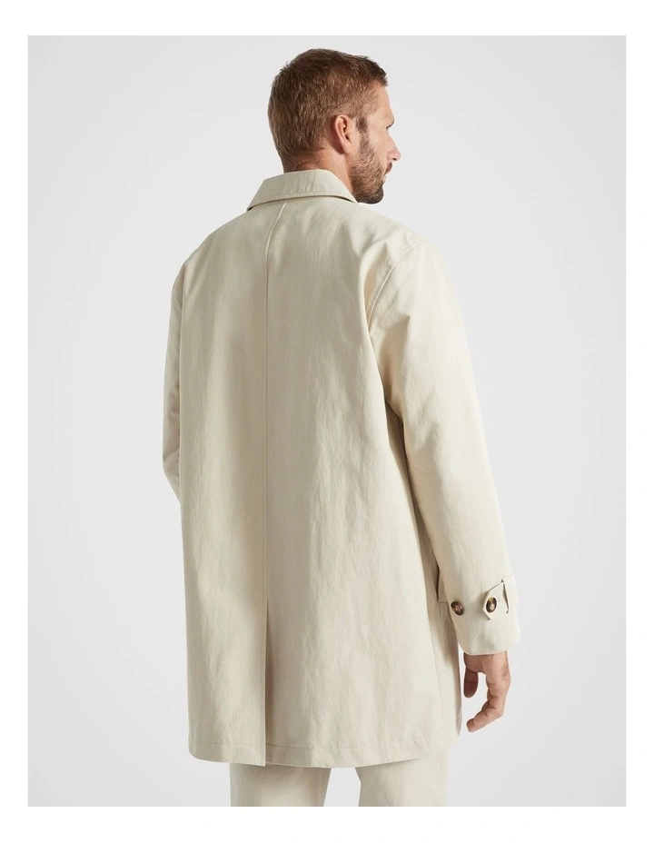 Car Coat in Cool Stone
