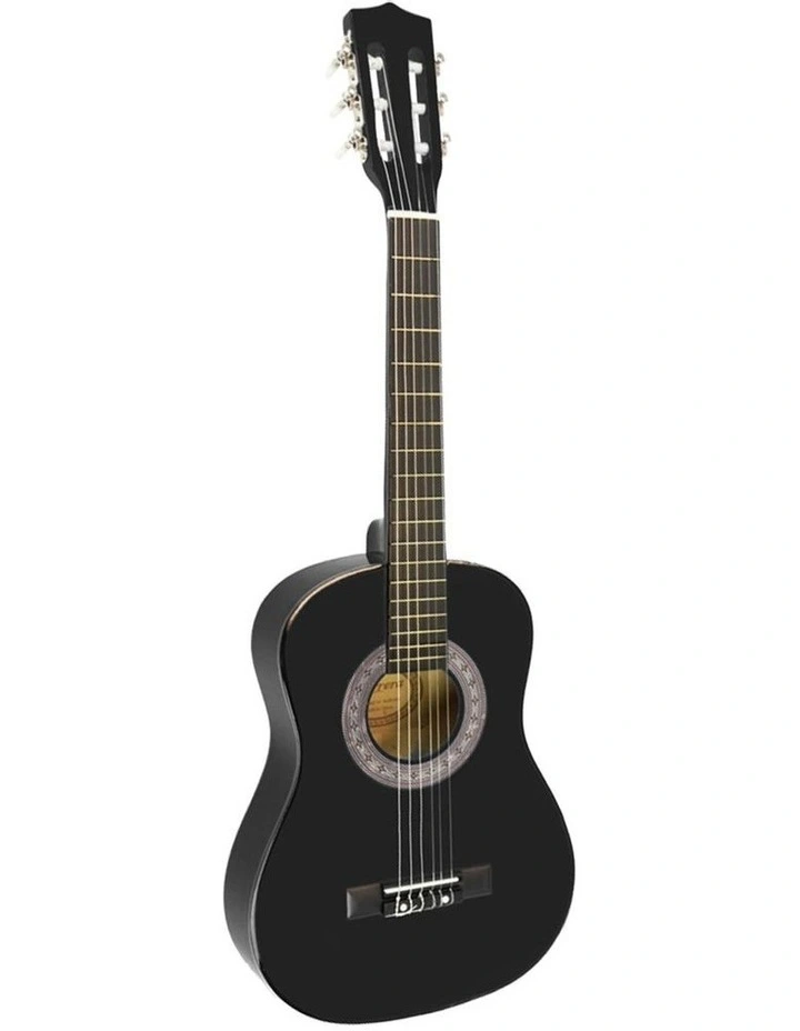 Childrens Acoustic Guitar Ideal Kids Gift Picks Strap Bag Black