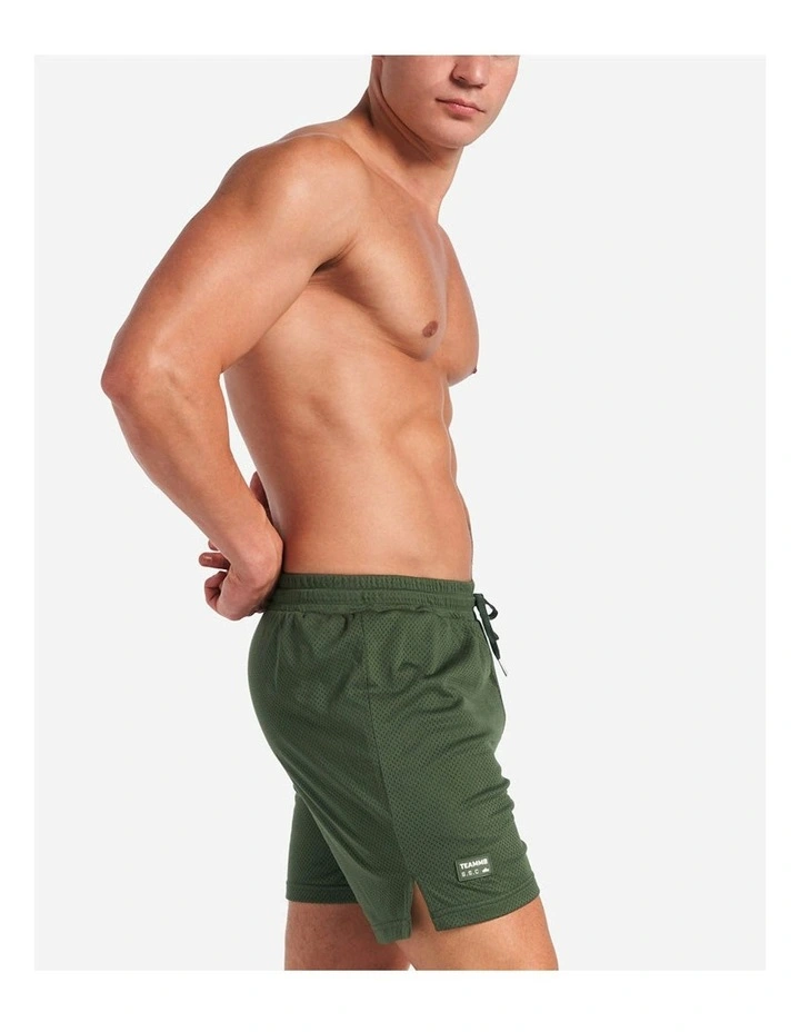 S.S.C. Mesh 6 Short in Forest Green
