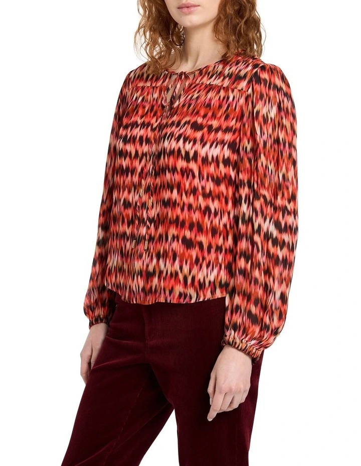 Ir-red-placeable Blouse in Red Multi