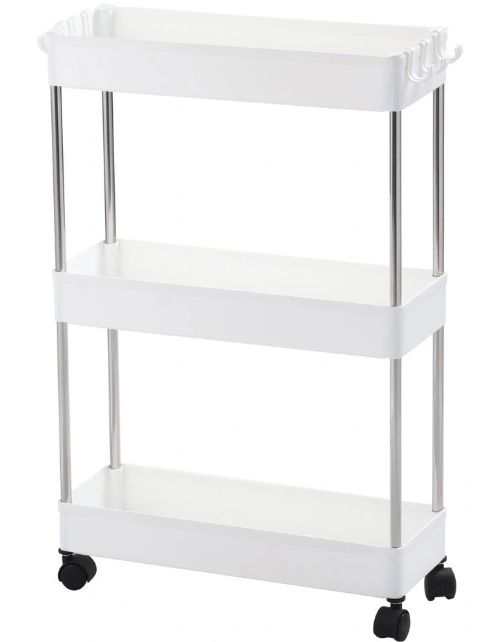 3 Tier Sherwood Home Storage Organiser 40x12.5x60cm in White