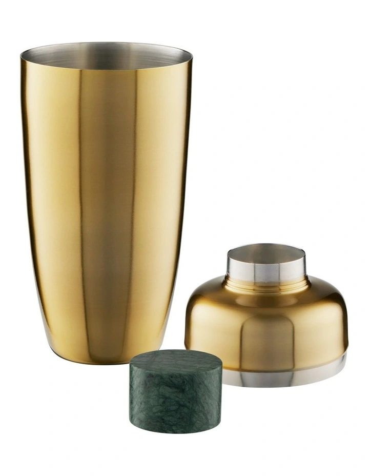 Cocktail & Co Capitol Cocktail Shaker 500ml in Gold/Green Marble