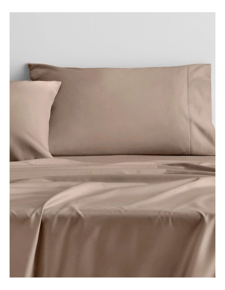 1000TC Cotton Sateen Sheet Set Multi Depth in Mocha